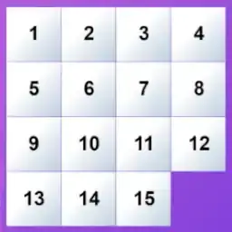 15パズル ~ 15個の数字をスライドして順番に並べるパズルです