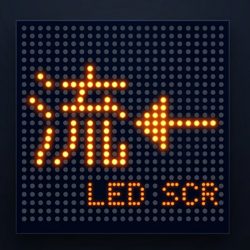 流れる文字の電光掲示板